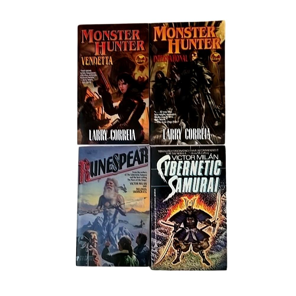Lot of 4 Larry Correia &‎ Victor Milan Fantasy Science Fiction Paperback Books